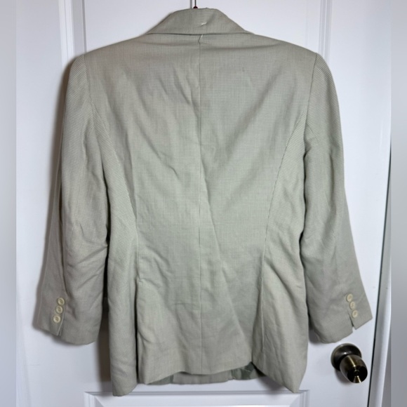 KASPER Mint Green Blazer Classic Tailored Suit Jacket, size 10 Petite - Picture 5 of 7